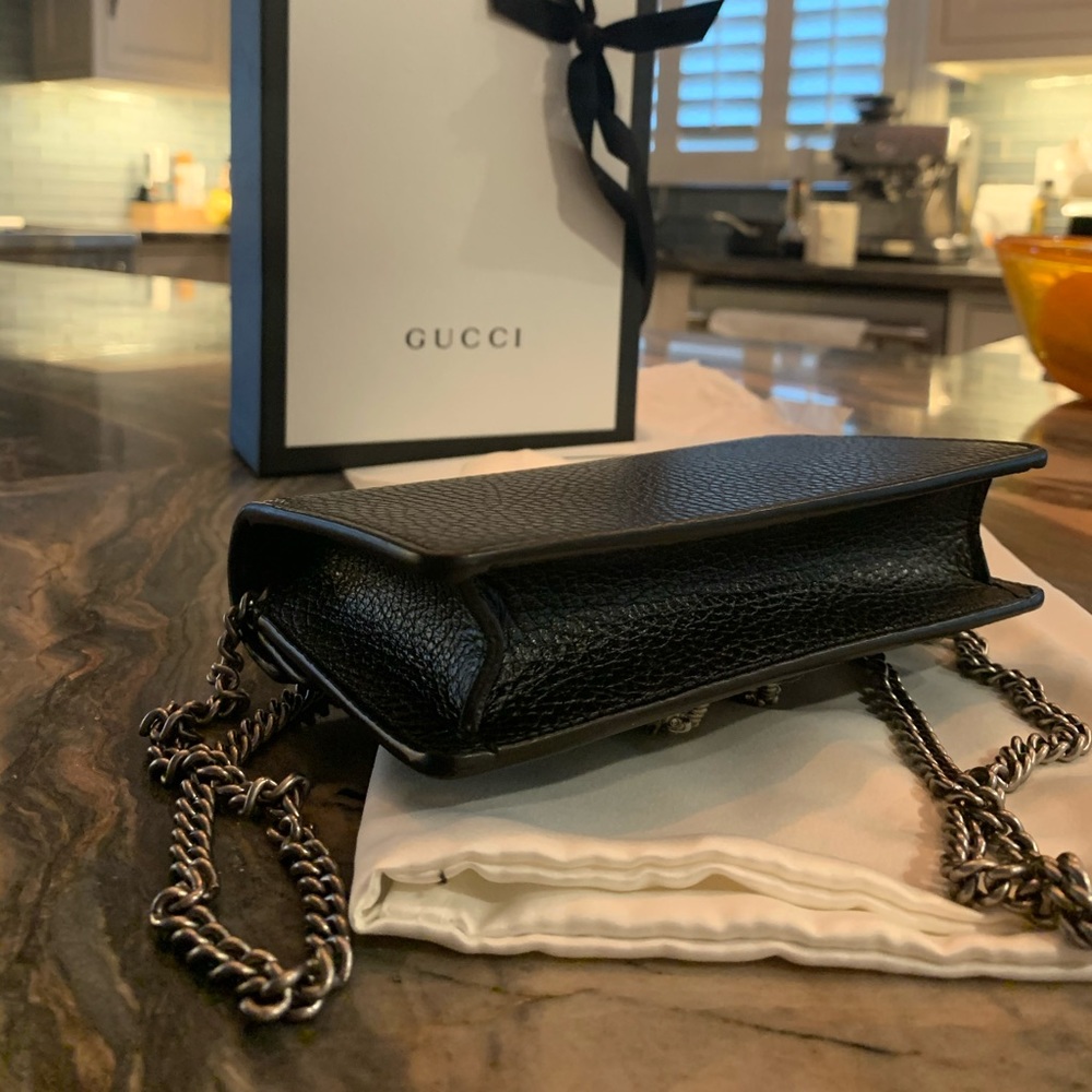 Gucci Dionysus Super Mini Black Grained Leather - Picture 4 of 16
